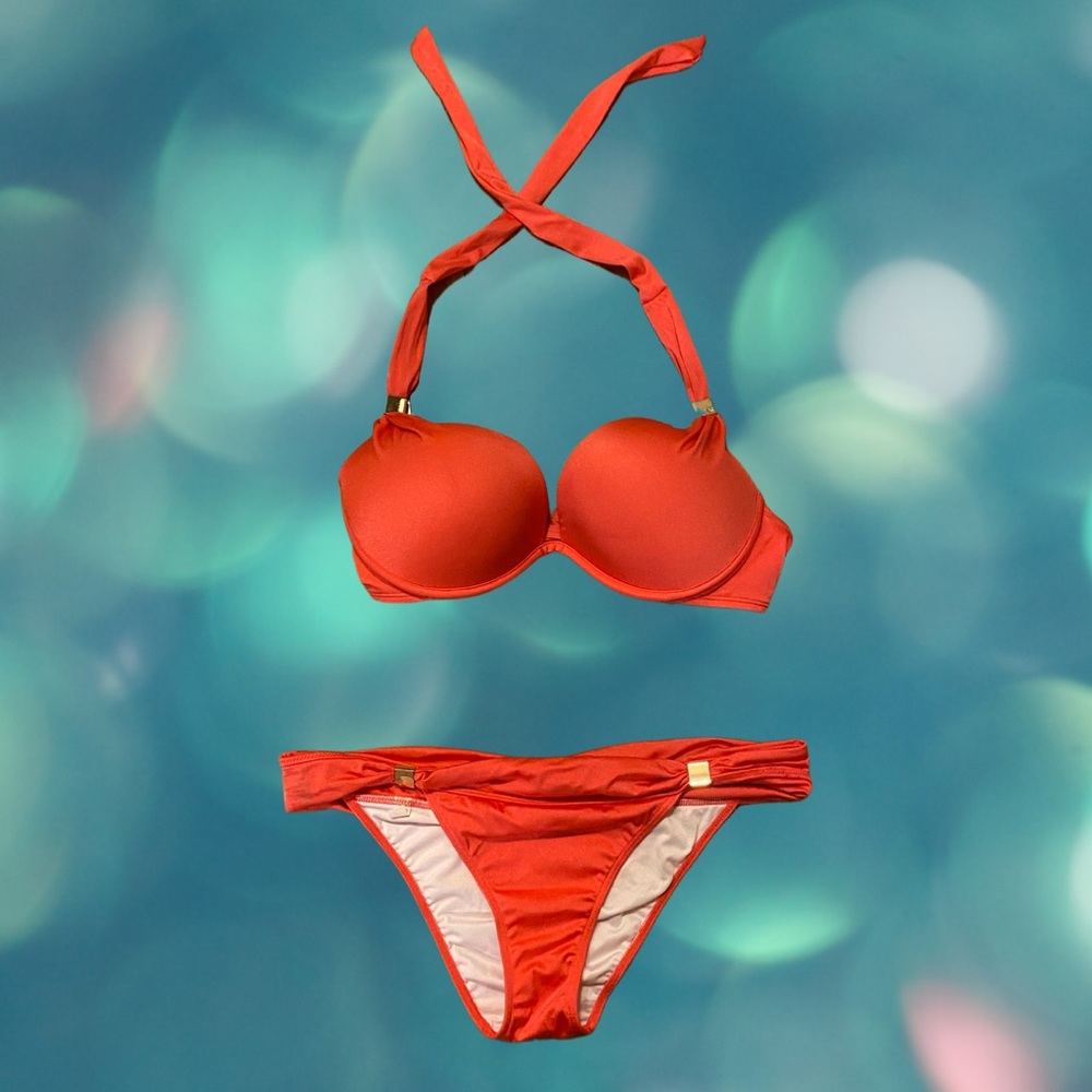 Victoria’s Secret Push Up Coral Bikini